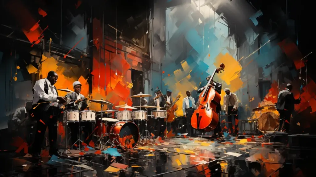 Jazz en Abstracción: Fusión de Música y Color en Vivo
