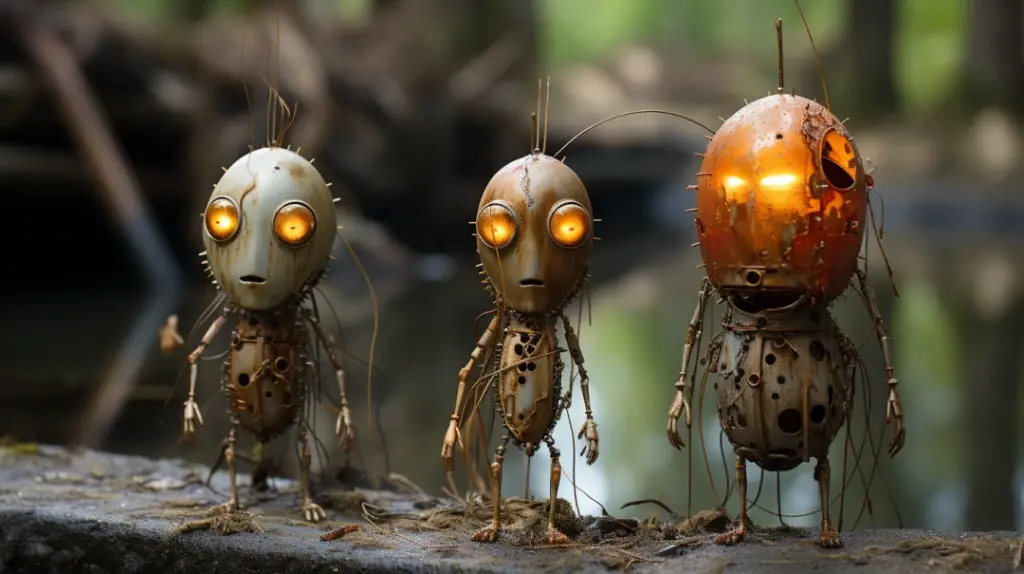 Esculturas Steampunk de Insectos Mecánicos - Arte Industrial Moderno